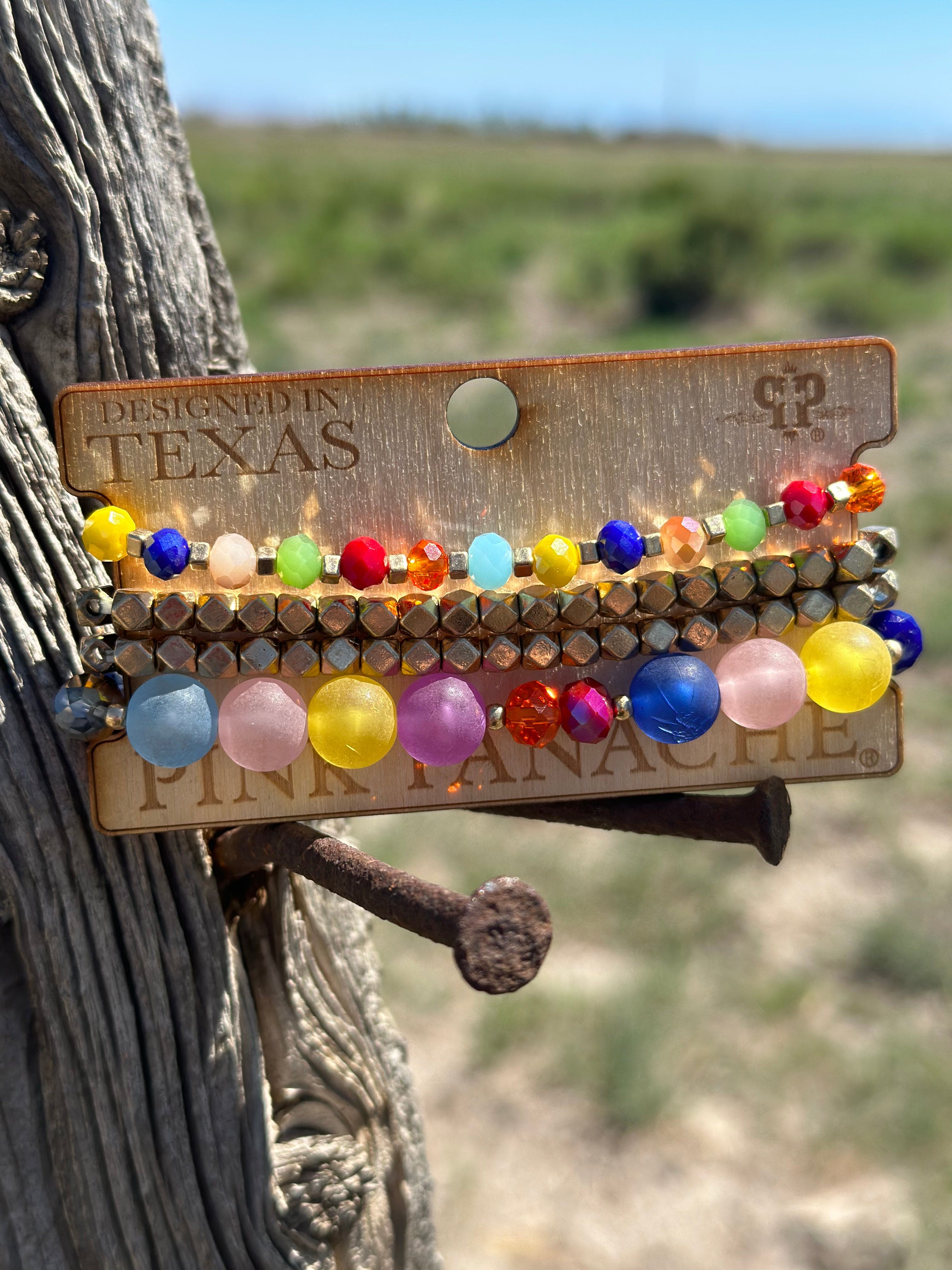 The Pink Panache Colors of Summer Stack Bracelet Set