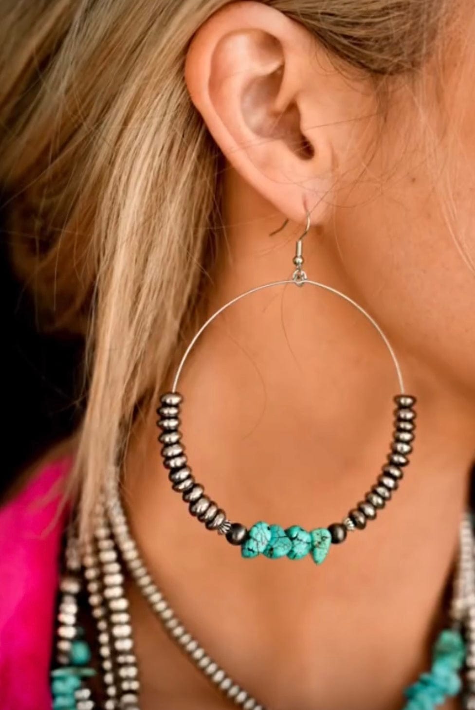 Turquoise Hoop Earrings