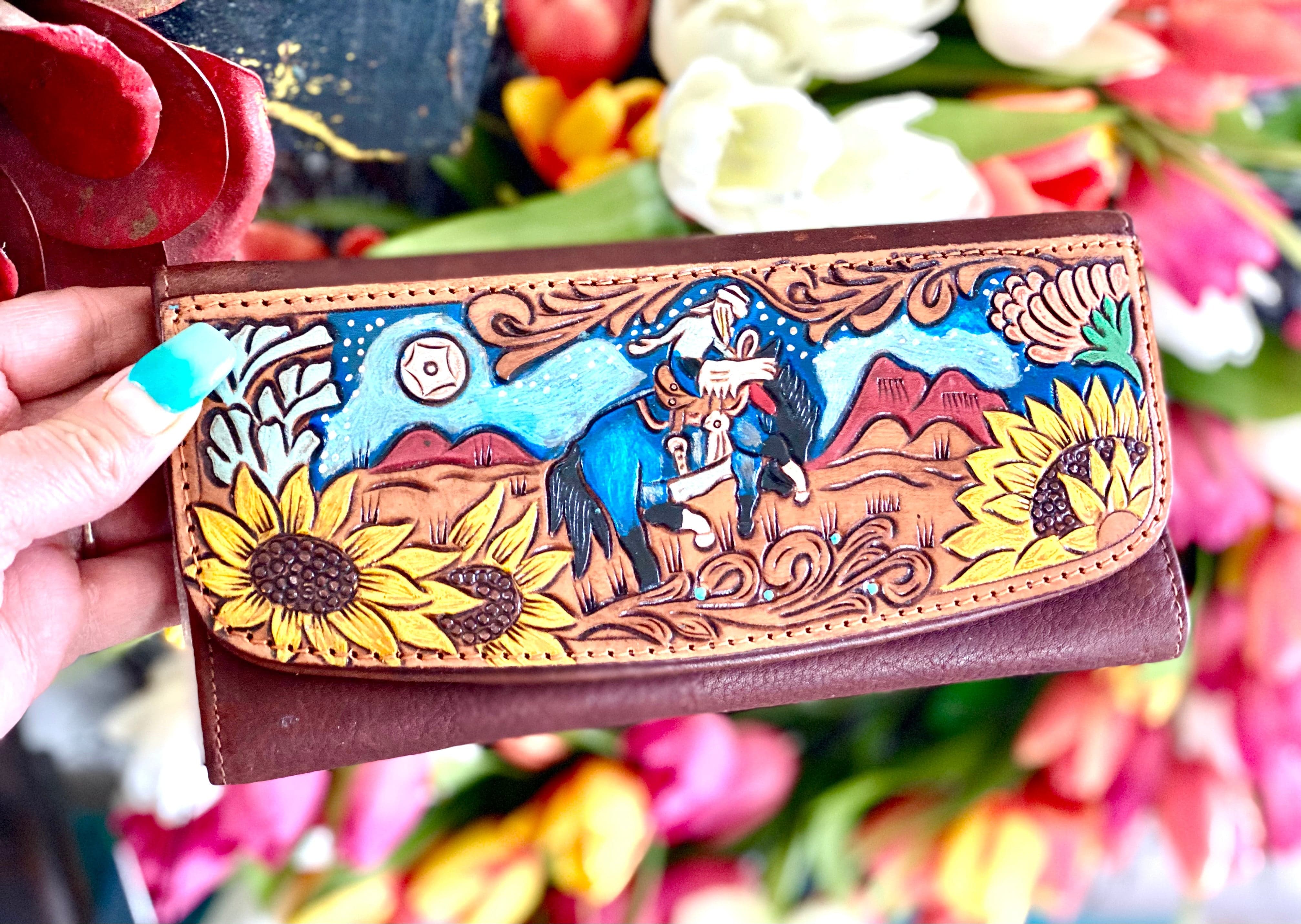hand painted wallet