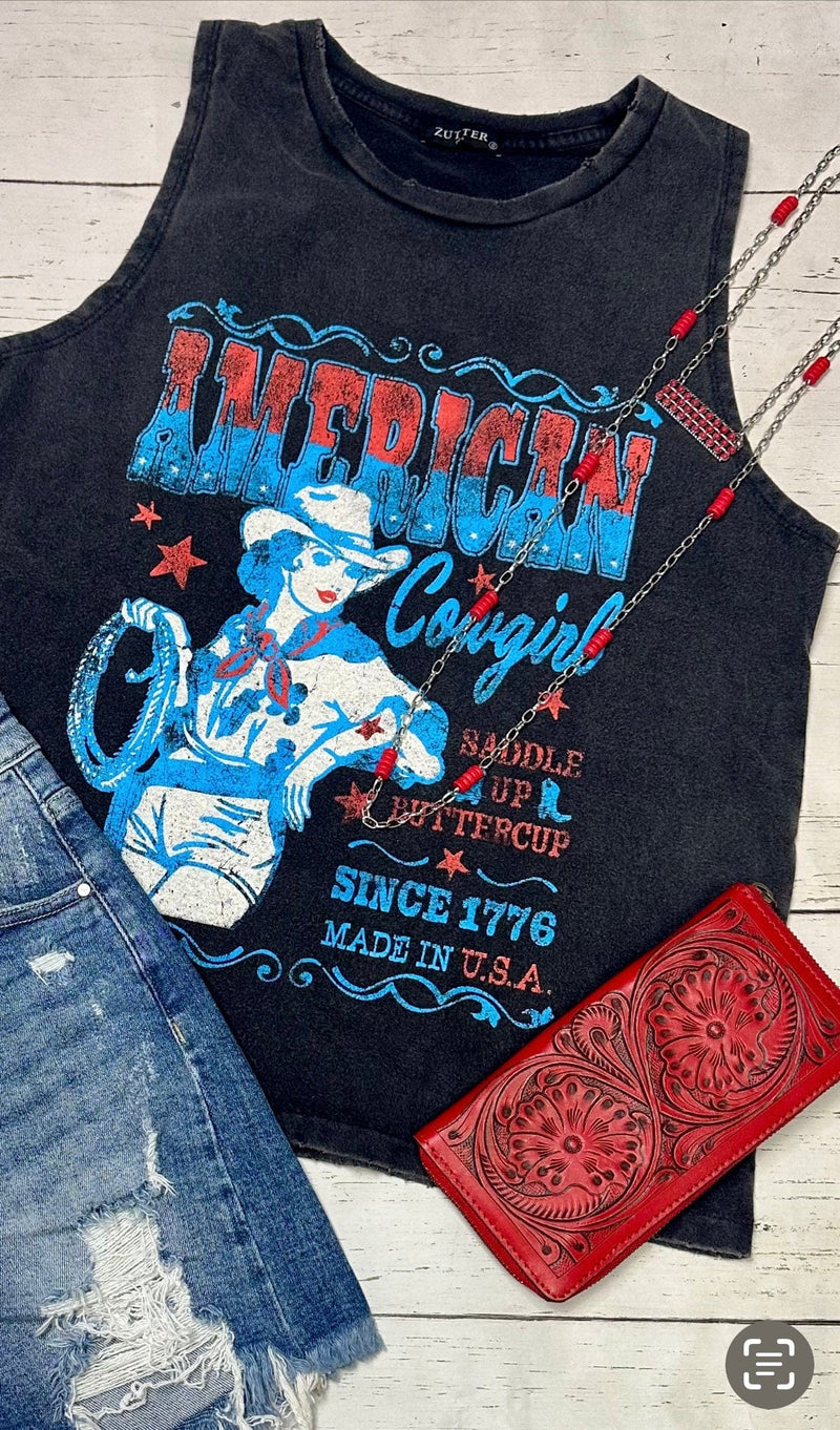 Shop Envi Me It's T-shirt Kinda Day The All American Cowgirl Tank