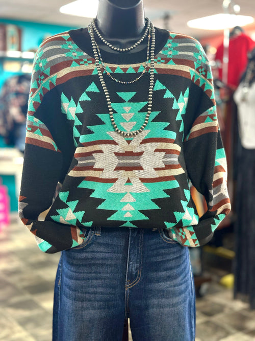 Shop Envi Me Tops and Tunics The Arizona Aztec Days Sweater