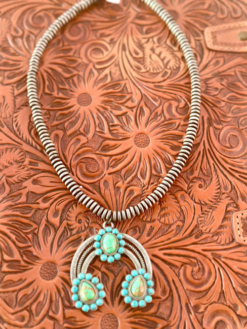 Shop Envi Me Necklaces Silver The Arizona 🌵Silver & Turquoise Squash