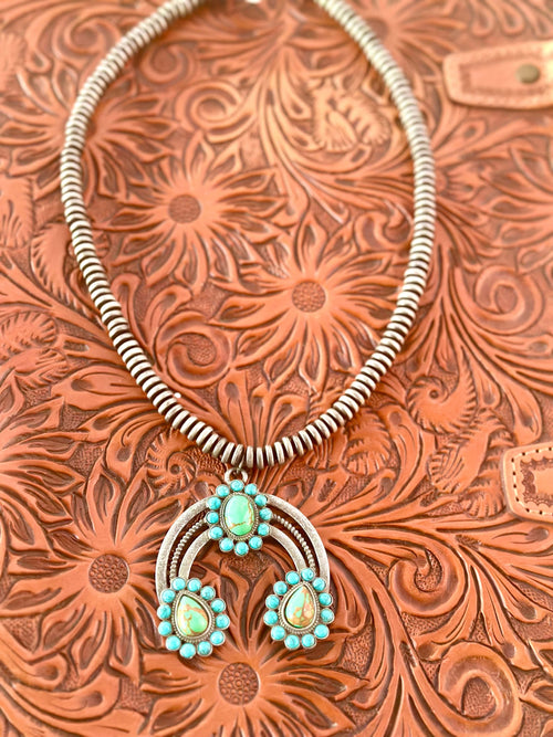 Shop Envi Me Necklaces Silver The Arizona 🌵Silver & Turquoise Squash