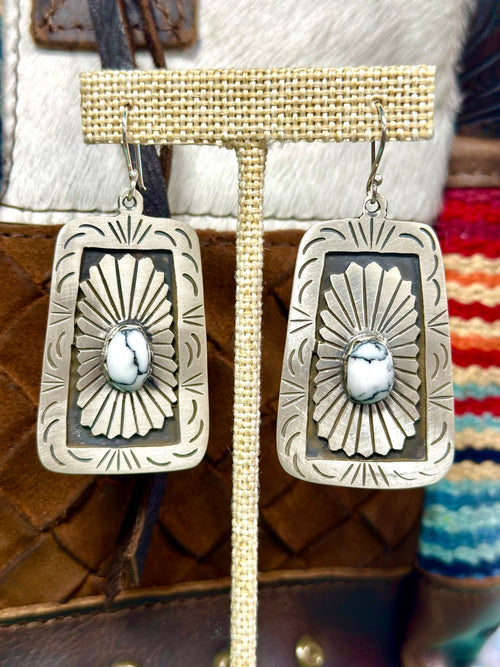 Shop Envi Me Earrings White Turquoise The Arizona Sun Sterling & Bone Earring