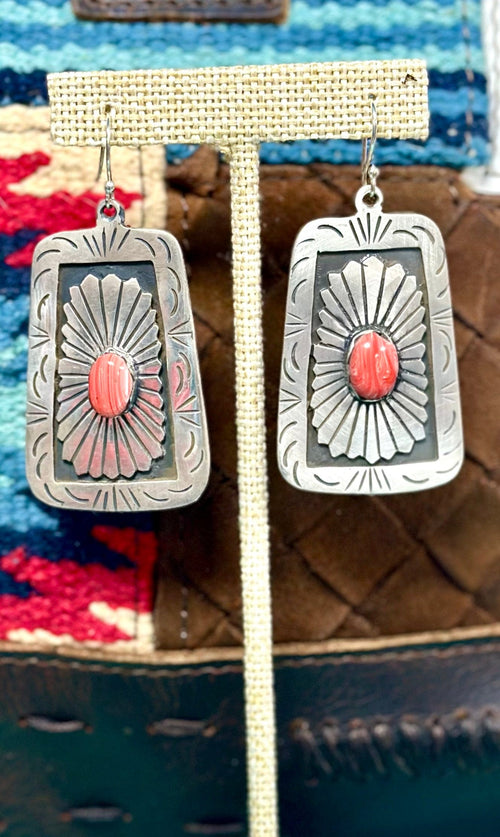 Shop Envi Me Earrings Coral The Arizona Sun Sterling & Coral Earring