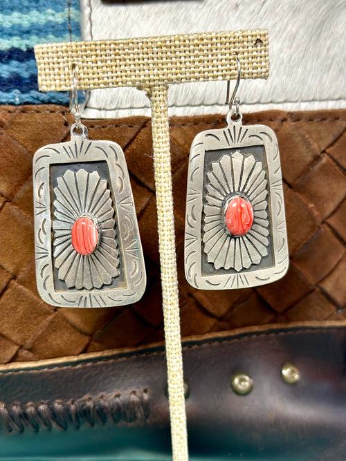 Shop Envi Me Earrings Coral The Arizona Sun Sterling & Coral Earring