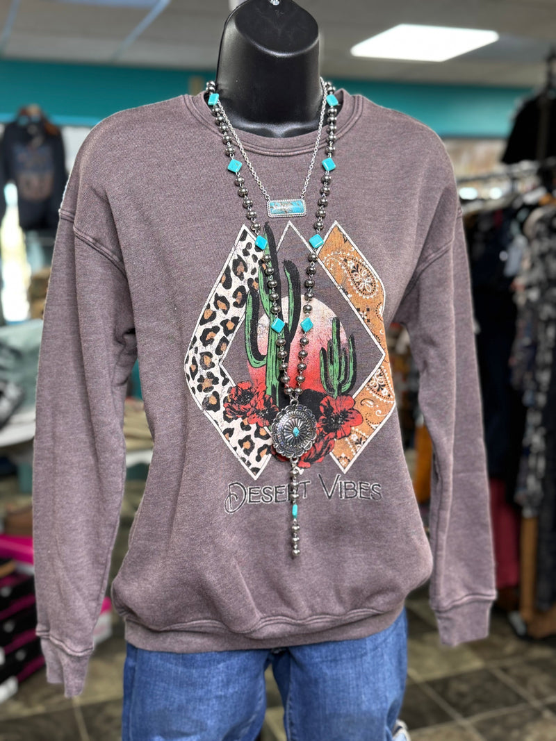 Shop Envi Me The Aztec Cheetah Cactus Sweatshirt