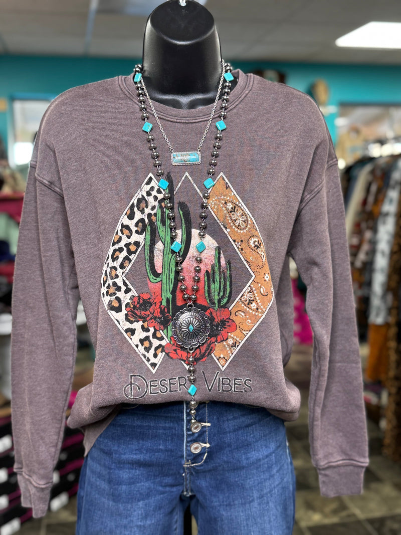 Shop Envi Me The Aztec Cheetah Cactus Sweatshirt