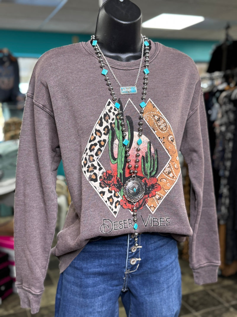 Shop Envi Me The Aztec Cheetah Cactus Sweatshirt