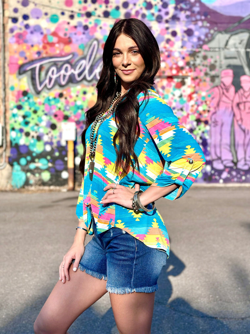 Shop Envi Me Tops and Tunics The Aztec Sun Lizzy Top