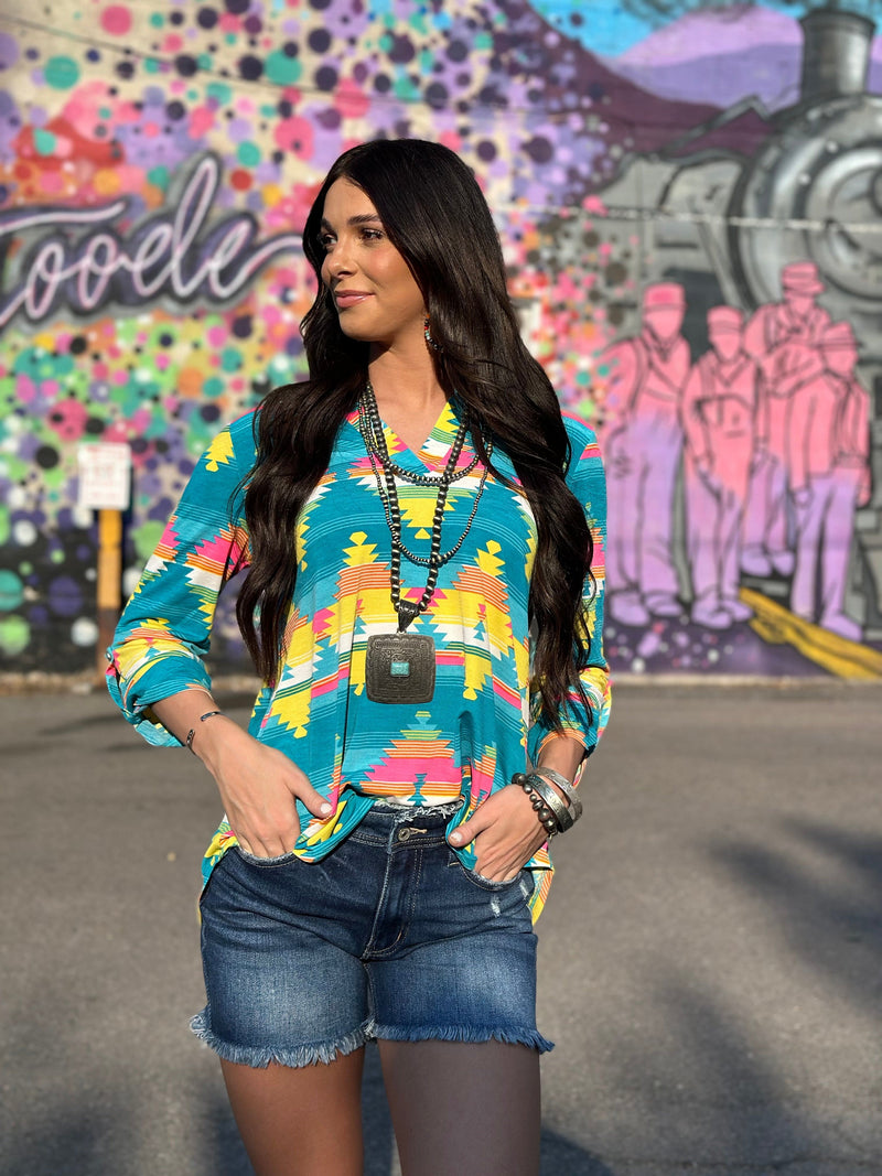 Shop Envi Me Tops and Tunics The Aztec Sun Lizzy Top