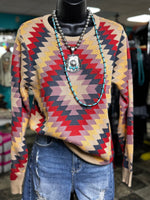 Shop Envi Me Tops and Tunics The Aztec Sunset Sweater