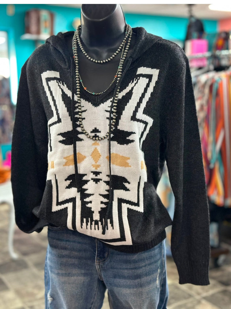 Shop Envi Me Cardigans and Kimonos The Bandera Aztec Hoodie Sweater