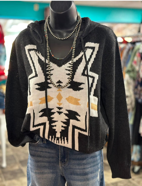 Shop Envi Me Cardigans and Kimonos The Bandera Aztec Hoodie Sweater