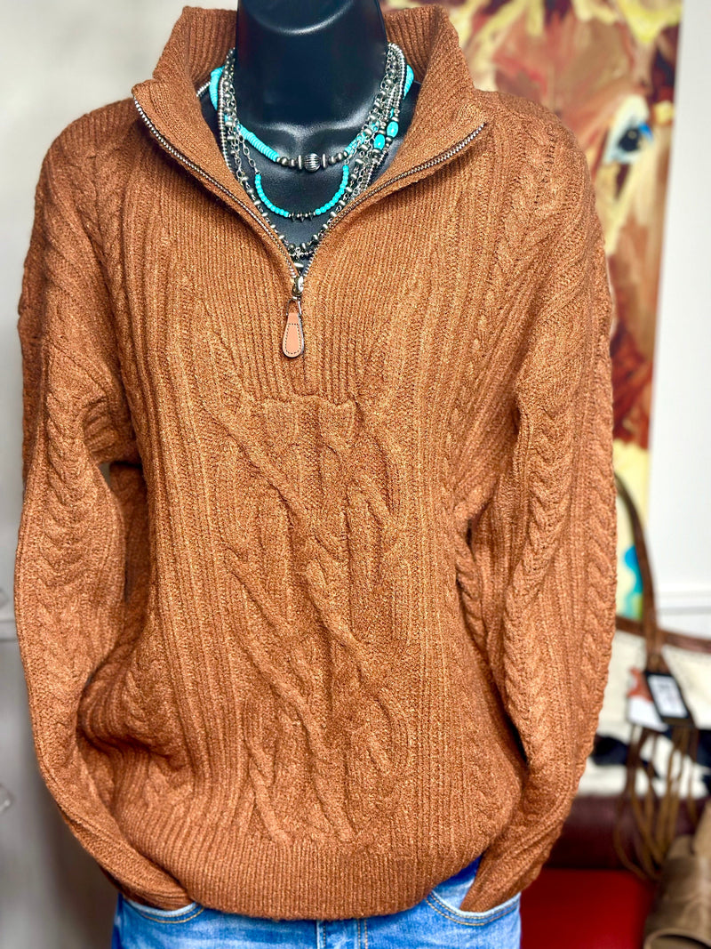 Shop Envi Me tops The Billings Rust Cowboy Sweater