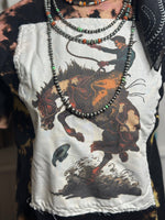 Shop Envi Me Tops The Black Bleached Cowboy Patch Tee