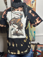 Shop Envi Me Tops The Black Bleached Cowboy Patch Tee