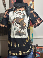 Shop Envi Me Tops The Black Bleached Cowboy Patch Tee