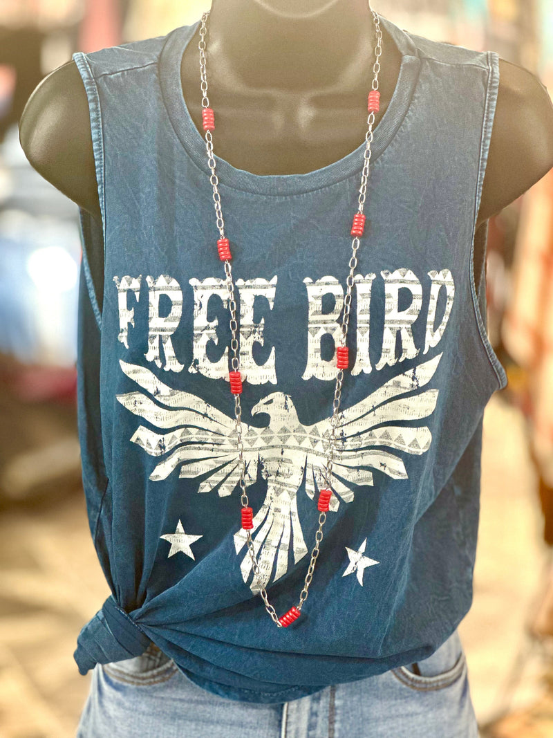 Shop Envi Me It's T-shirt Kinda Day The Blue FreeBird America Summer Tank