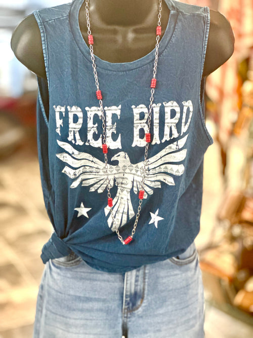Shop Envi Me It's T-shirt Kinda Day The Blue FreeBird America Summer Tank