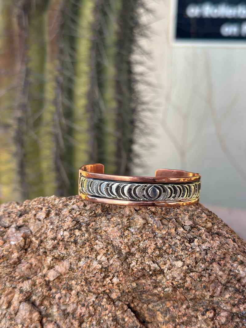 Shop Envi Me Bracelets Sterling Silver & Copper The Bluffs Copper & Sterling Silver Cuff Bracelet