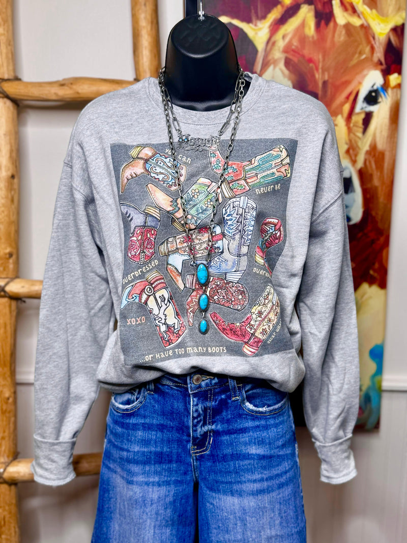 Shop Envi Me Tops The Can’t Have Enough Boots Rodeo Sweatshirt