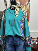 Shop Envi Me It's T-shirt Kinda Day The Caroline Cheetah Floral Top