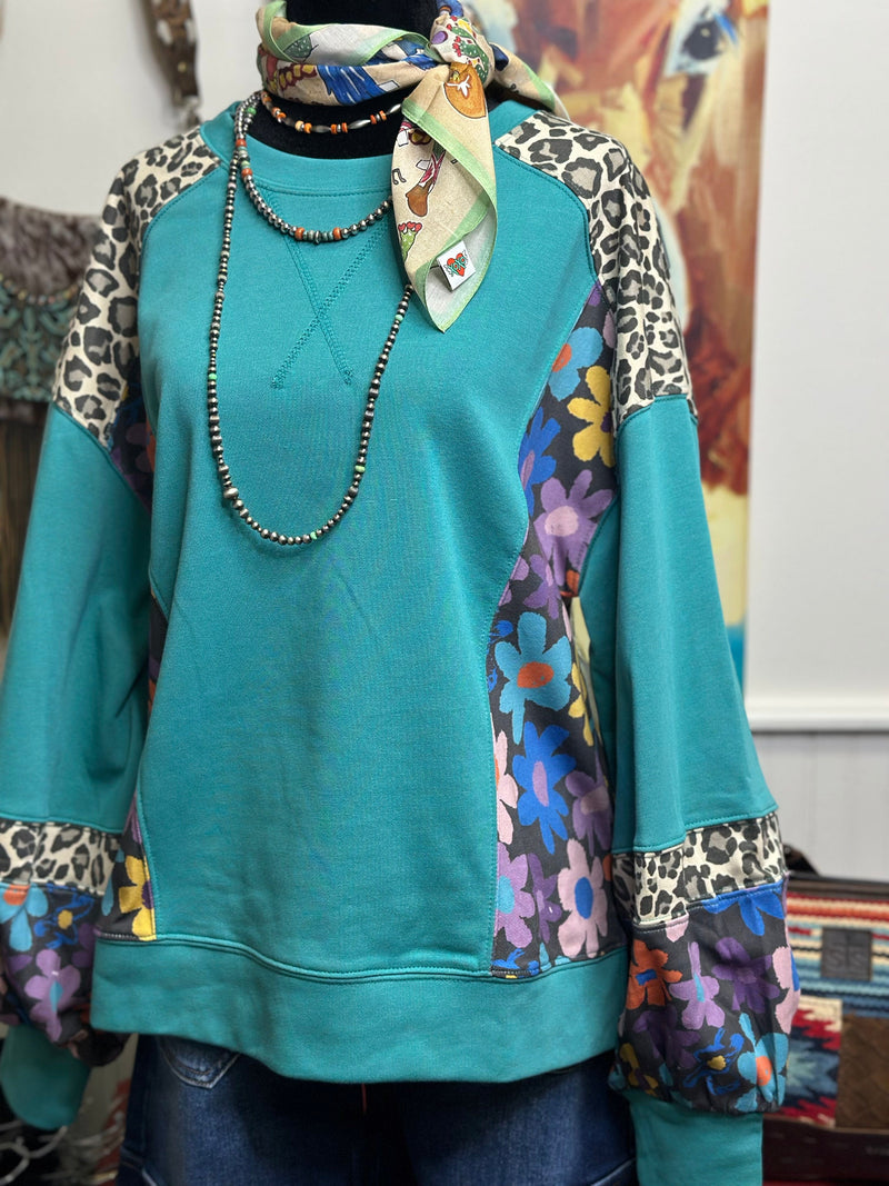 Shop Envi Me It's T-shirt Kinda Day The Caroline Cheetah Floral Top