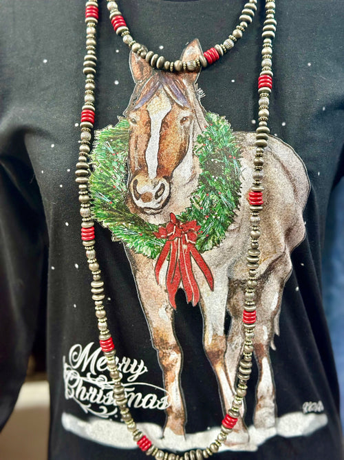 Shop Envi Me It's T-shirt Kinda Day The Christmas Horse Long Sleeve Tee