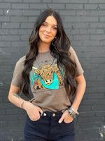 Shop Envi Me Tops and Tunics The Cowboy Highlander Cow Cactus Tee