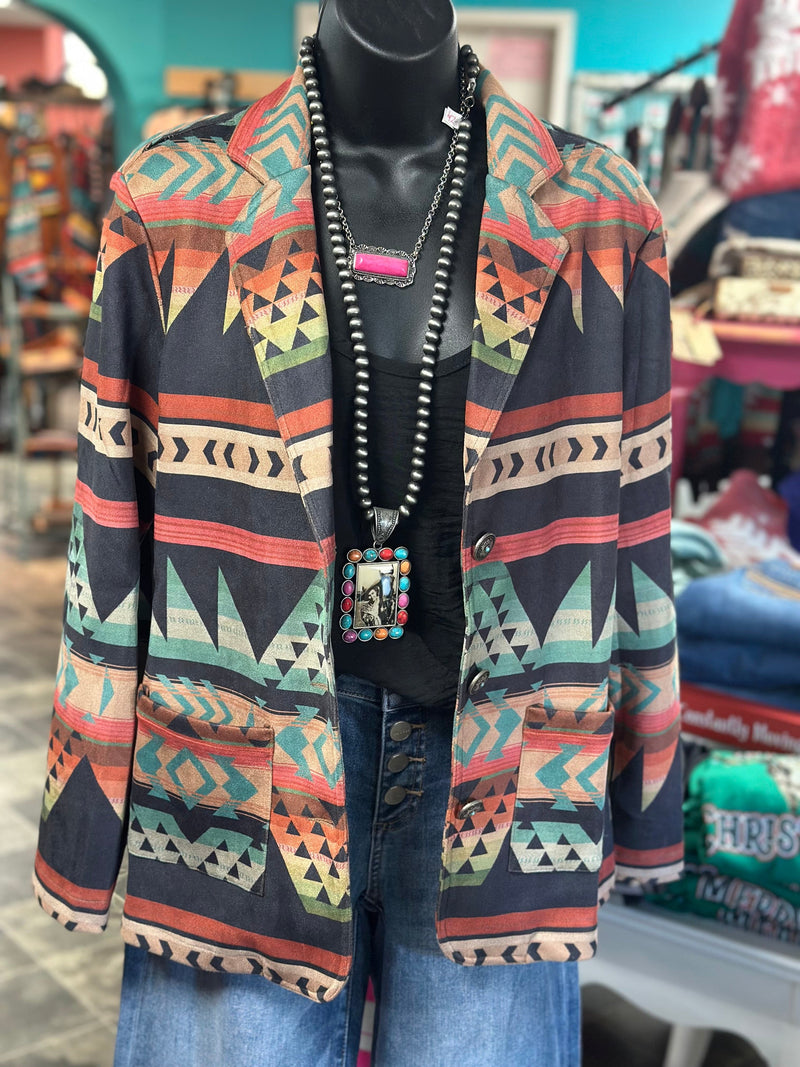 Shop Envi Me The Cowboy Town Aztec Blazer