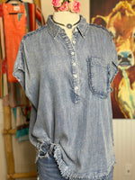 Shop Envi Me Tops and Tunics The Danville Denim Top