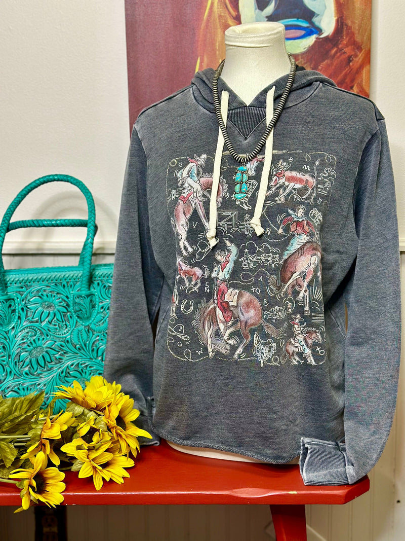 Shop Envi Me Cardigans and Kimonos The Day Off Cowboy Way Hoodie Sweatshirt