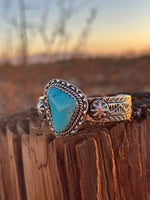 Shop Envi Me Bracelets Silver & Turquoise The Desert Hills NA Sterling Silver & Kingman Turquoise (Real) Southwest Cuff Bracelet - Only One!