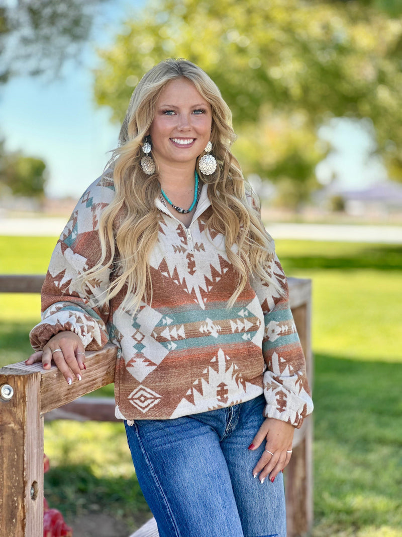 Shop Envi Me Cardigans and Kimonos The Fall at The Feedlot Aztec Pullover Jacket