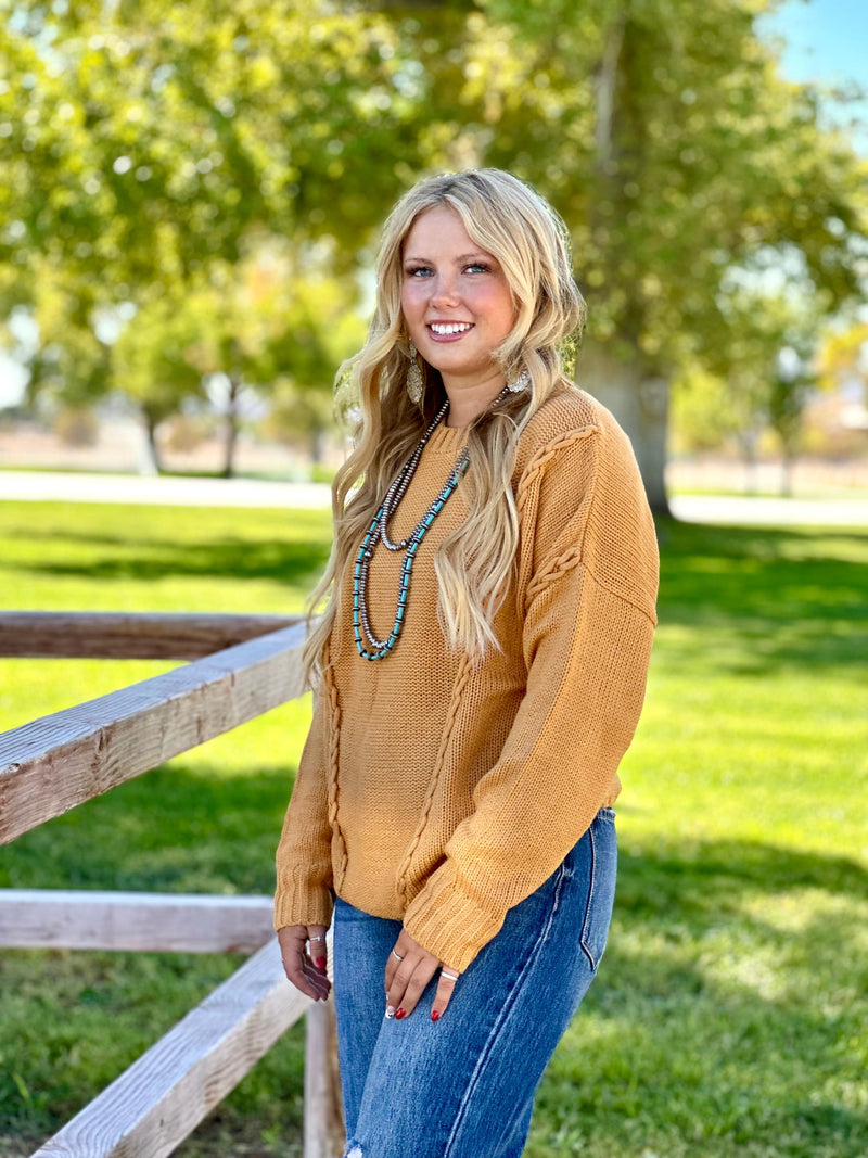 Shop Envi Me Tops and Tunics The Fall Colors Miles City Mustard Sweater