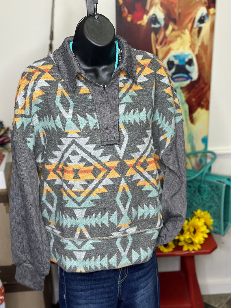 Shop Envi Me Cardigans and Kimonos The Fall Feedlot Boss Aztec Pullover Jacket