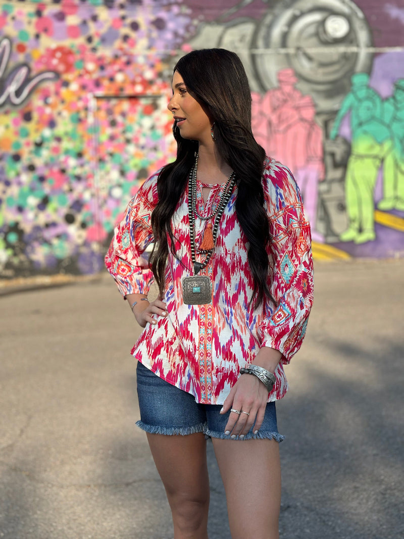 Shop Envi Me Tops and Tunics The Fall Fiesta Embroidered Top