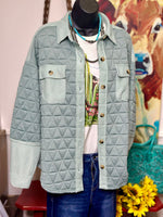 Shop Envi Me Cardigans and Kimonos The Fall Quilted Button Up Shacket