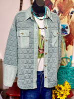 Shop Envi Me Cardigans and Kimonos The Fall Quilted Button Up Shacket