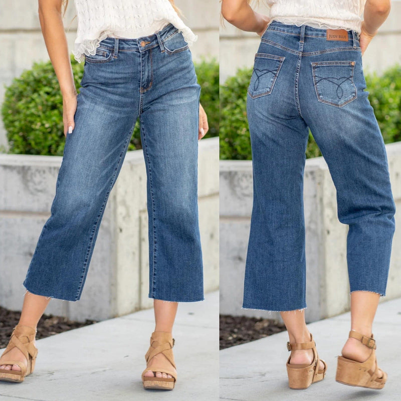 Kiwidrop Jeans The Judy Blue Boot Stitch Crop