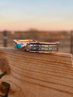 Shop Envi Me Bracelets Sterling Silver Kingman Turquoise & Copper The Longhorns Turquoise Copper & Sterling Silver Cuff Bracelet