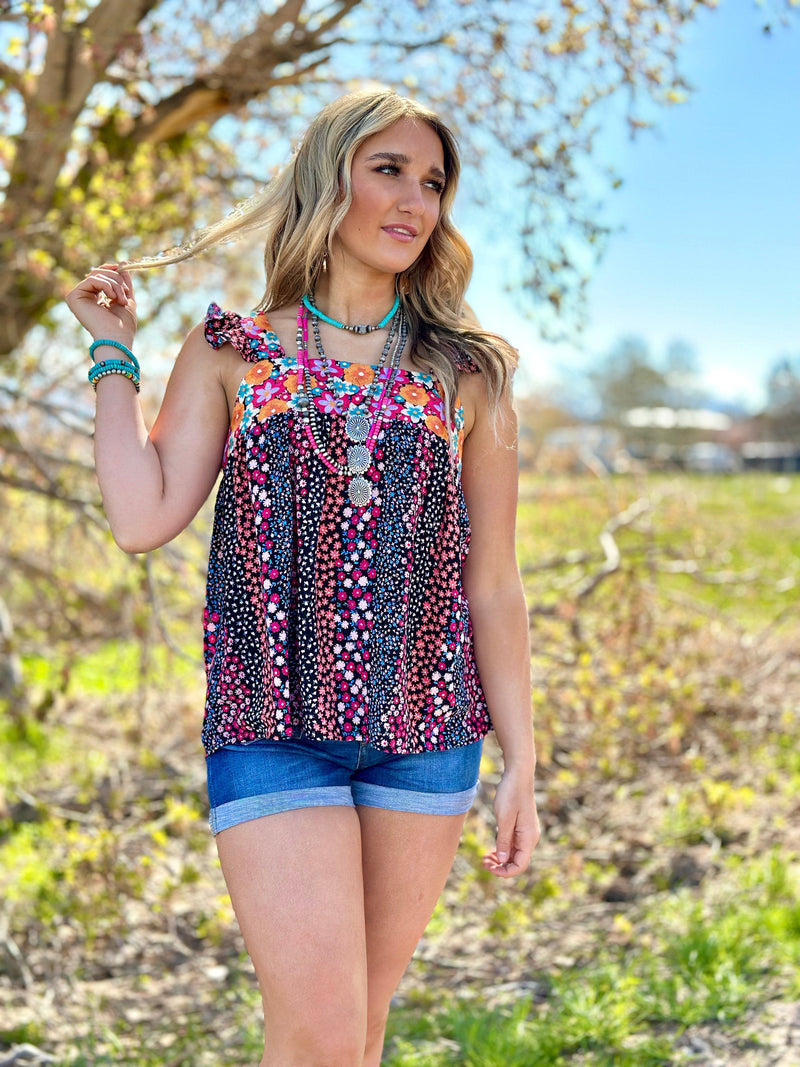 The May Flowers Embroidered Tank