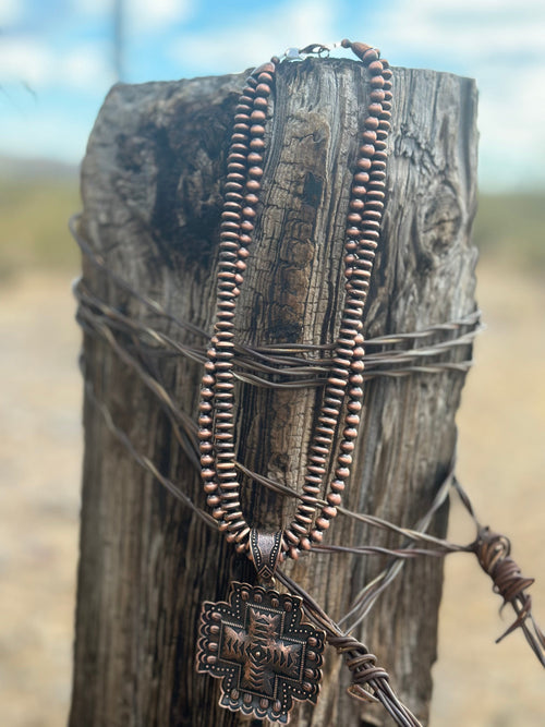 Shop Envi Me Jewelry The Mission Copper Cross Southwest Necklace