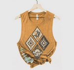 Shop Envi Me Tops and Tunics The Mustard Sunset Cowboy Tank