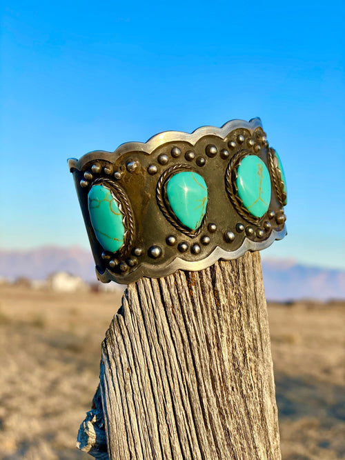 Shop Envi Me Bracelets Silver & Turquoise The New Kingman Silver & Turquoise (Real) Southwest Cuff Bracelet