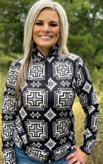 Shop Envi Me Tops and Tunics The On The Mesa Quarter Zip Aztec Pullover 2.4