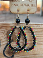 Shop Envi Me Earrings Gold The Pink Panache Black & Multi Oval Bead Earrings