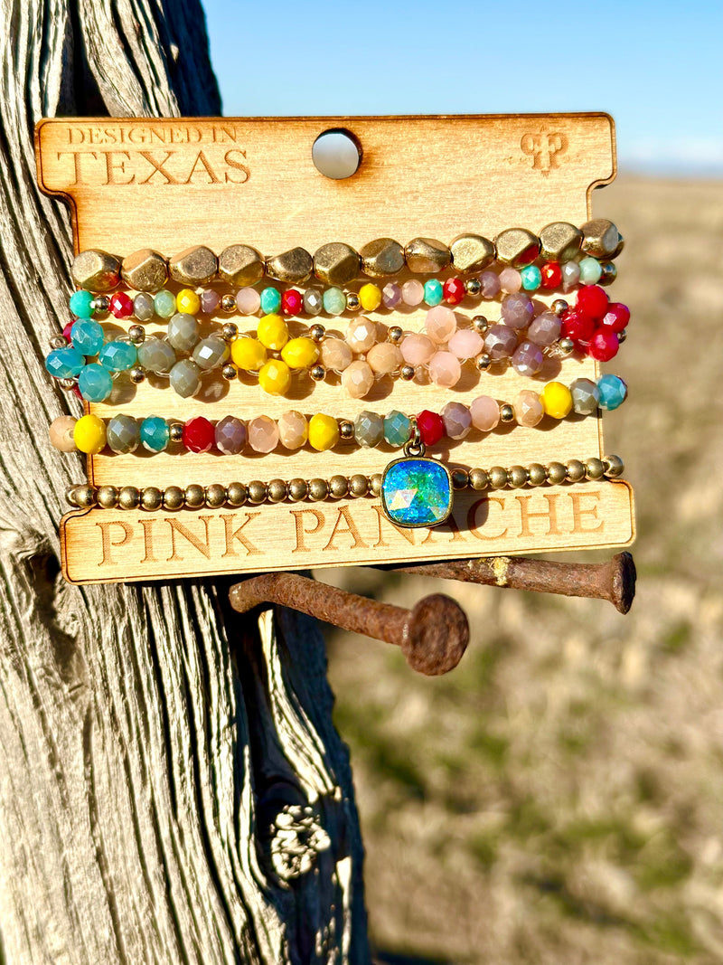 The Pink Panache Colors of Summer Stack Bracelet Set