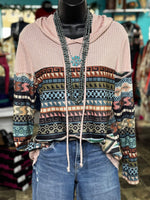 Shop Envi Me It's T-shirt Kinda Day The Pink West of Arcadia Aztec Hoodie Top